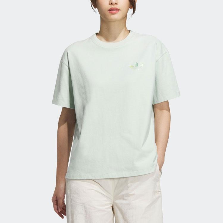 (WMNS) Adidas Originals Short Sleeve T-Shirt 'Green' Women's IK8627