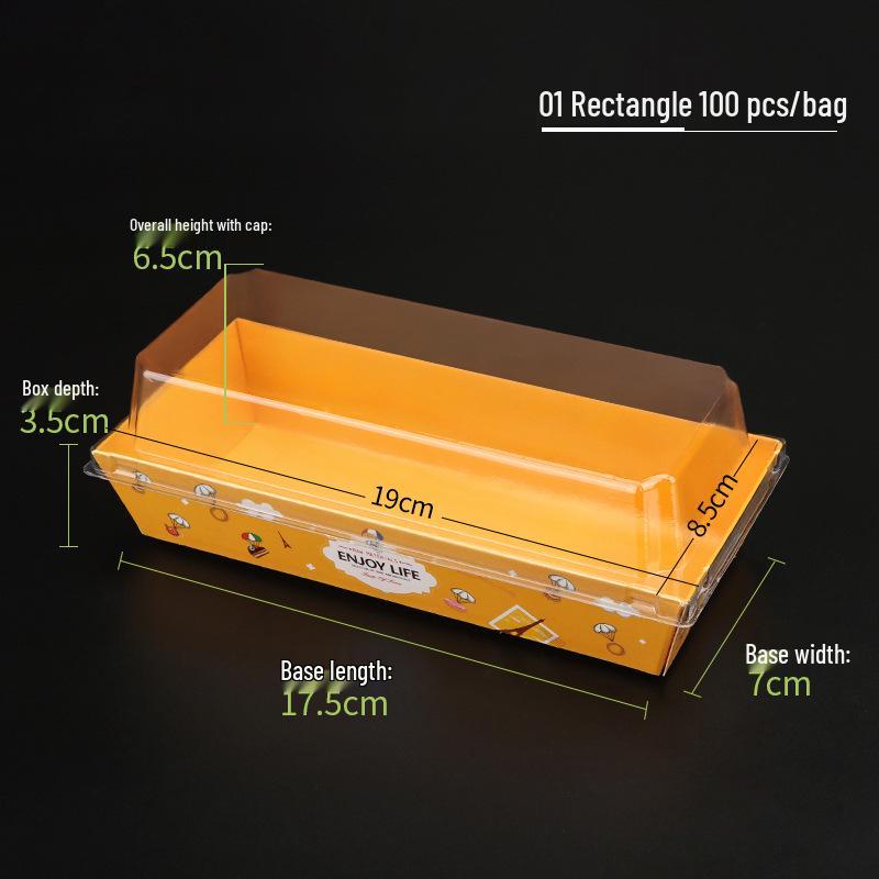 Rousong Xiaobei Pastry Box: Oil-Proof Takeout Container for Desserts, Snow Mei Niang, Puffs, and Cake Rolls.