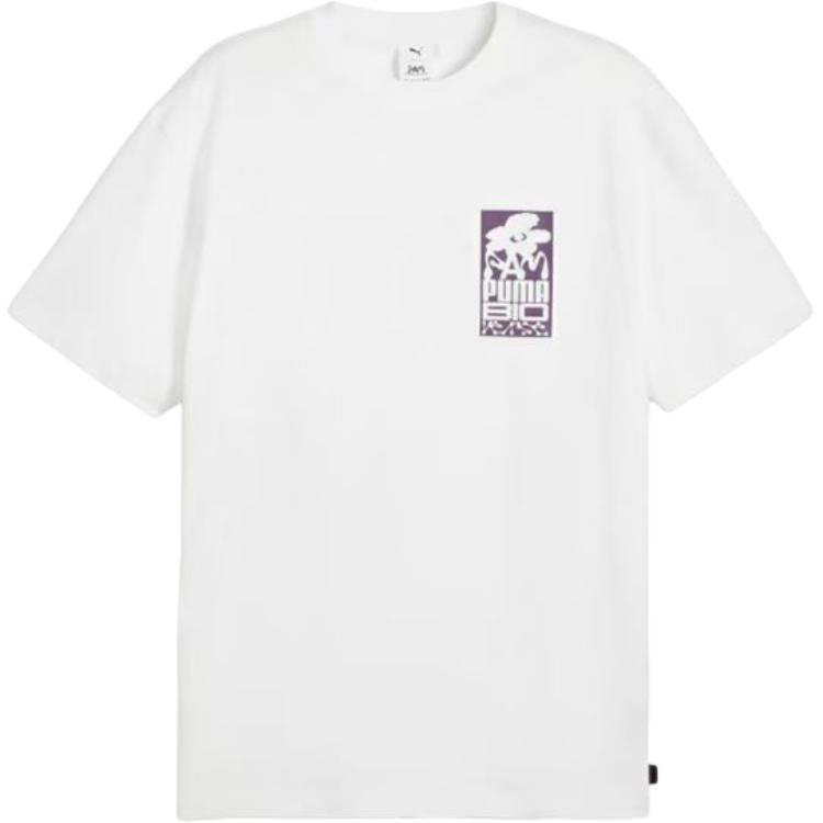 Puma X P.A.M. Collaboration SS24 Back Print Short Sleeve T-Shirt Unisex Tops White 624070-02