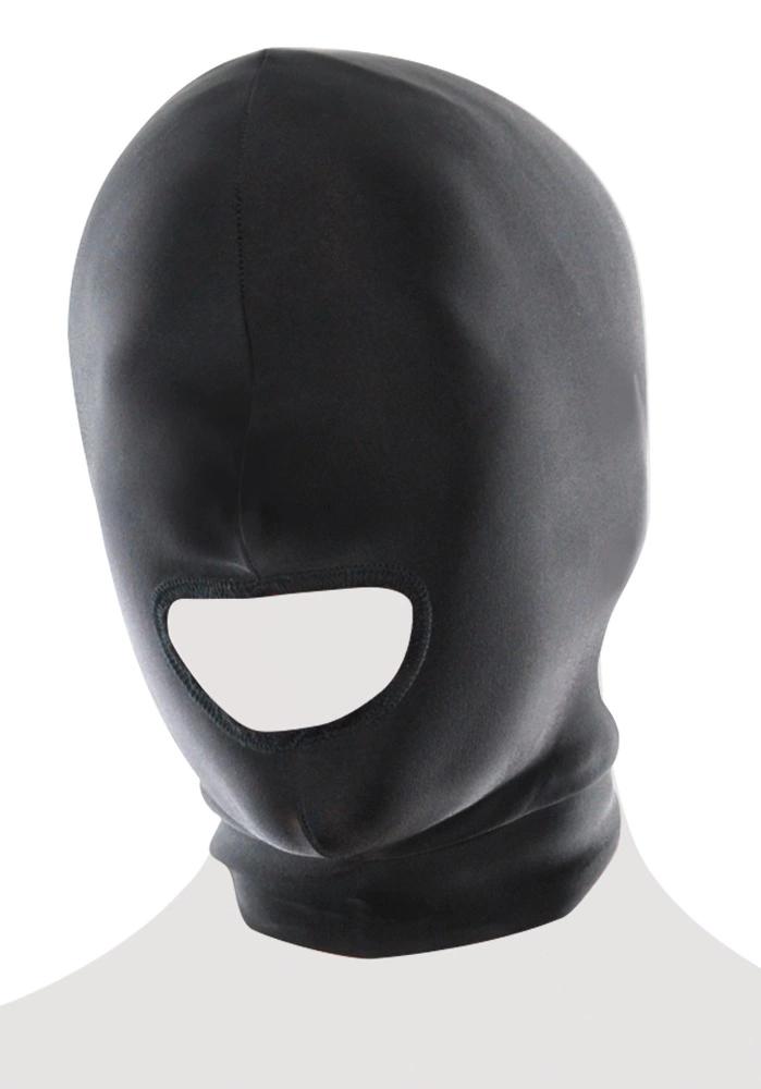 Fetisch-Fantasie-Serie - Schwarze Gesichtsmaske mit Mundloch
