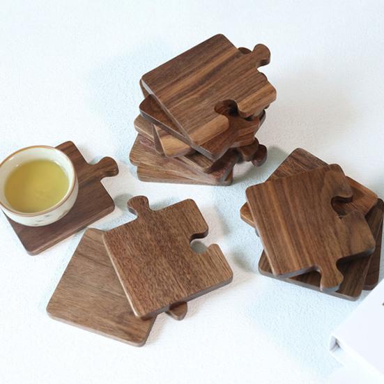 Creative Cookie Coaster for Drinks Solid Wood Heat Resistant Placemats for Table Rustic Cork