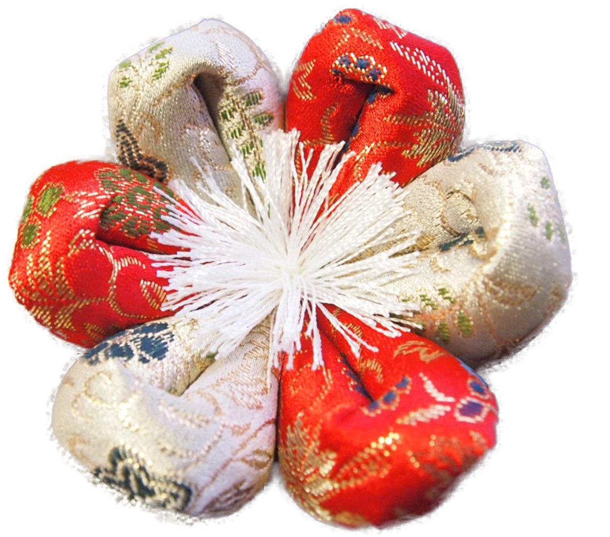 

Bell cushion, bell cushion, flower-shaped hollyhock (size 4, diameter 14cm, hollyhock three-piece, red)