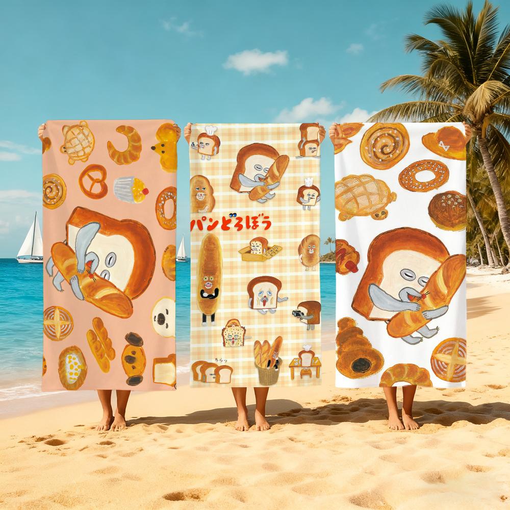 B-bread cute Towel Beach t-thief Quick Dry Soft Pool Towels Gift for Travel Gym Shower Camping sports
