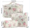 1 pièce Mignon Fleurs Coton Sac de Maquillage Femmes Fermeture Éclair Organisateur Cosmétique Tissu Sac à Main Forme Boîte Portable Étui de Toilette pour Filles