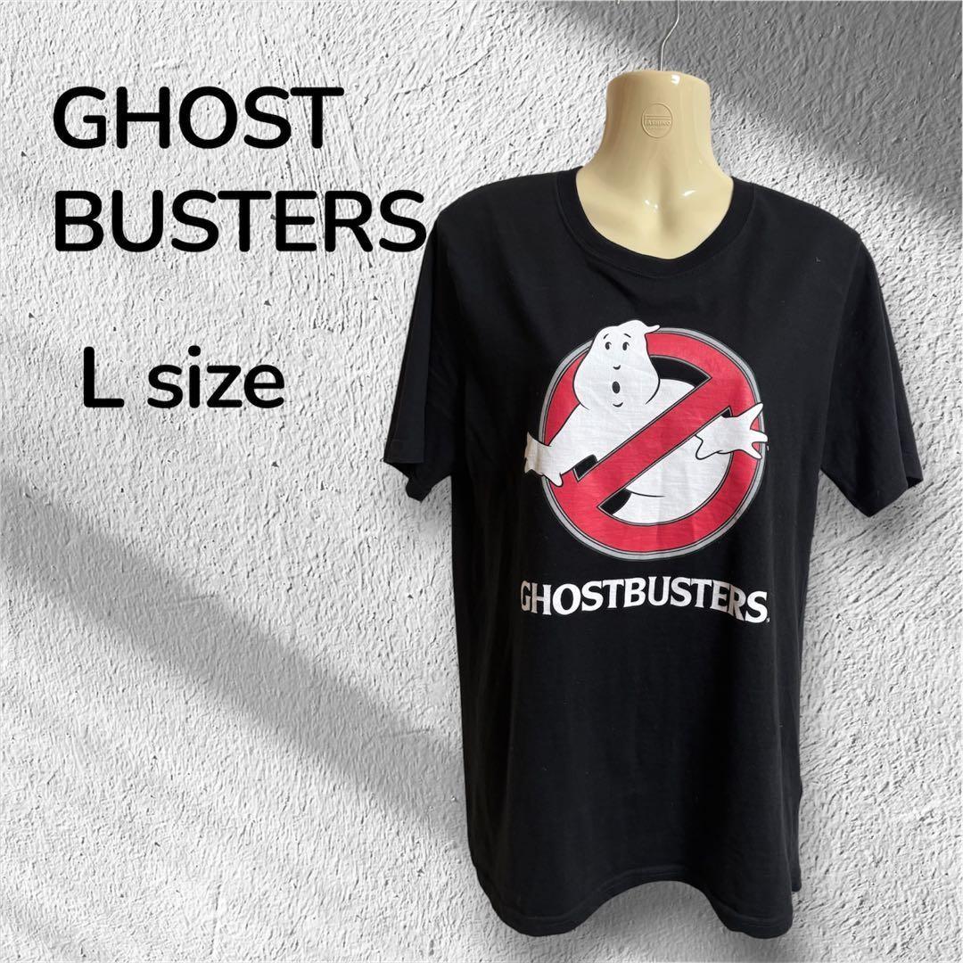 Ghostbusters Official Logo Print Short Sleeve T-Shirt Black Size L L