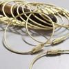 Gold-Plated Wire Ring Universal Tag For Bags And Cartoon Keys, Stainless Steel Electroplated Wire Chain