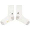 SNOOZY Sheepdog Puppy Embroidered Socks (White Gray)