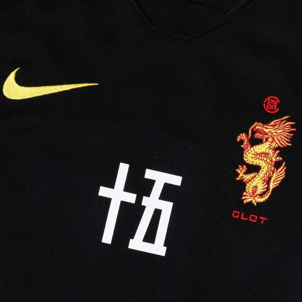 Nike X Clot Soccer Jersey Black 15Th Anniversary 'Black Yellow' Men's AV4992-010