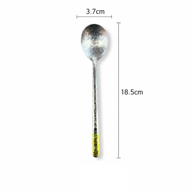 Pure Titanium Korean Style Spoons Unique Crystal Texture Colorful Handles Perfect For Home Dining Outdoor Camping Picnic Use