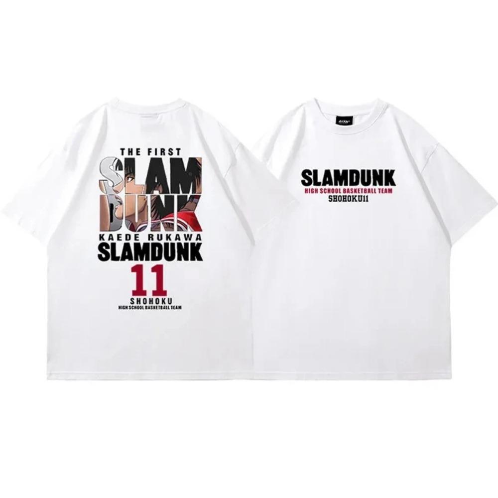Men's Anime Dunk Print T-shirt, Men's Japanese Manganese Short Sleeved Express Cotton Short Sleeved Top, Comfortable and Soft Fabric