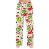 Women's Christmas Print Flannel Pajama Pants Loose Fit Sleep Bottoms for Holiday Lounging