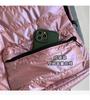 Solider Daunen-Rucksack Große Kapazität Gesteppter Rucksack Teenager Schüler Schultasche Mehrere Taschen Rucksack Puffer Baumwolle Vielseitig Bücherrucksack
