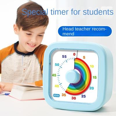 60 Minutes Visual Timer Round/Square Visualization Countdown Alarm Clock Ultra Silent Self-discipline Kitchen Timer Indoor