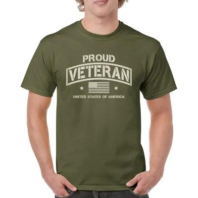 Proud Veteran TShirt Veterans Day Usa Military Army American Flag Unisexs Tee