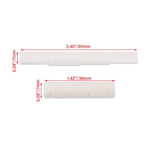 Yibuy 4-String Ukulele Guitar Nut and Bone Saddle