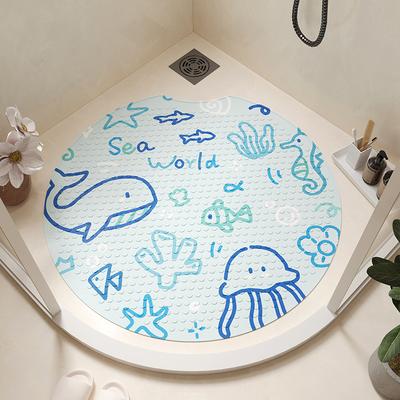 Round Bathroom Non-Slip Mat, Toilet Shower Room, Special Anti-Drop Floor Mat For Baby And Child Bathing, Toilet Foot Mat