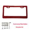 For US CA EU Version License Real Carbon Fiber Front Rear License Plate Panel Frame Decorative Cover Car Exterior Accessories