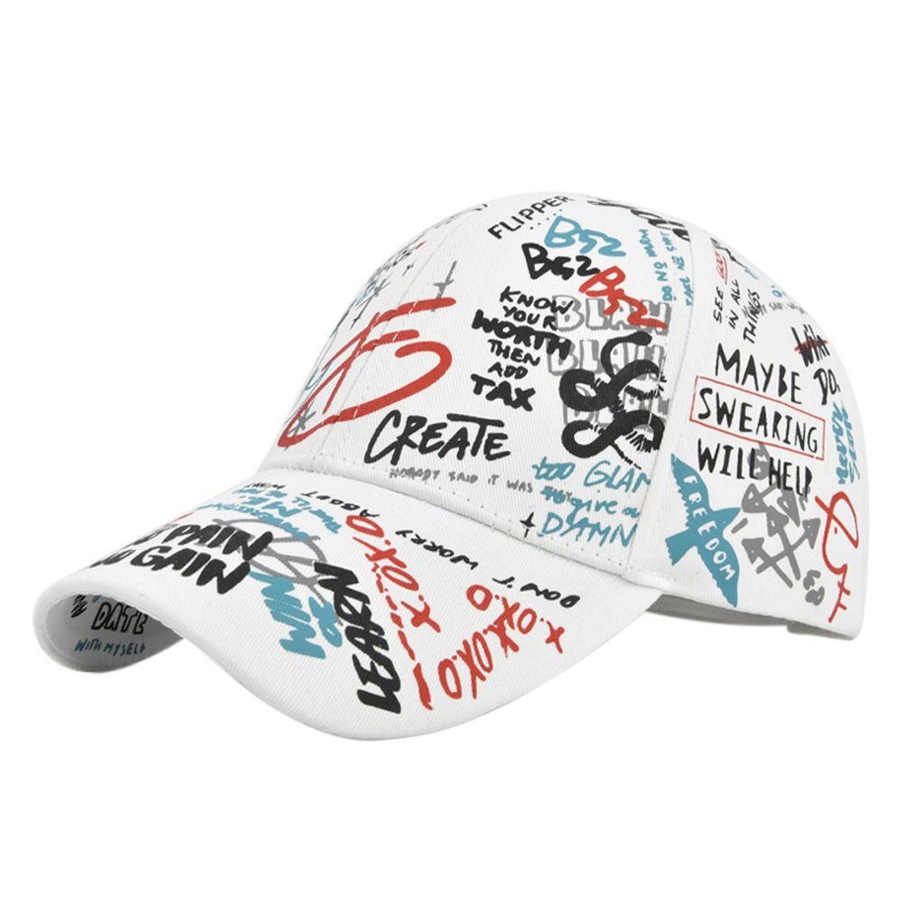 Printing Graffiti Personality Baseball Hat Hip Hop Hip Hop Baseball Cap  Unisex