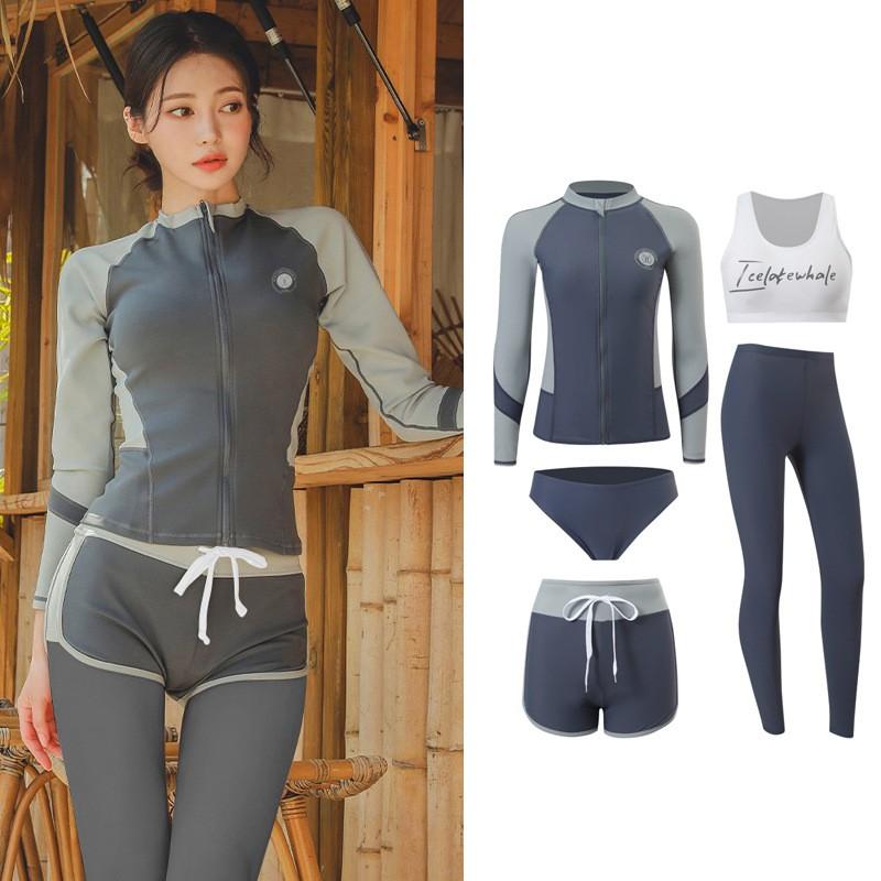 Wetsuit Rash Guard Long Sleeve Short Pants Quick Dry Sun Protection Men Women Surfing Diving Swimming