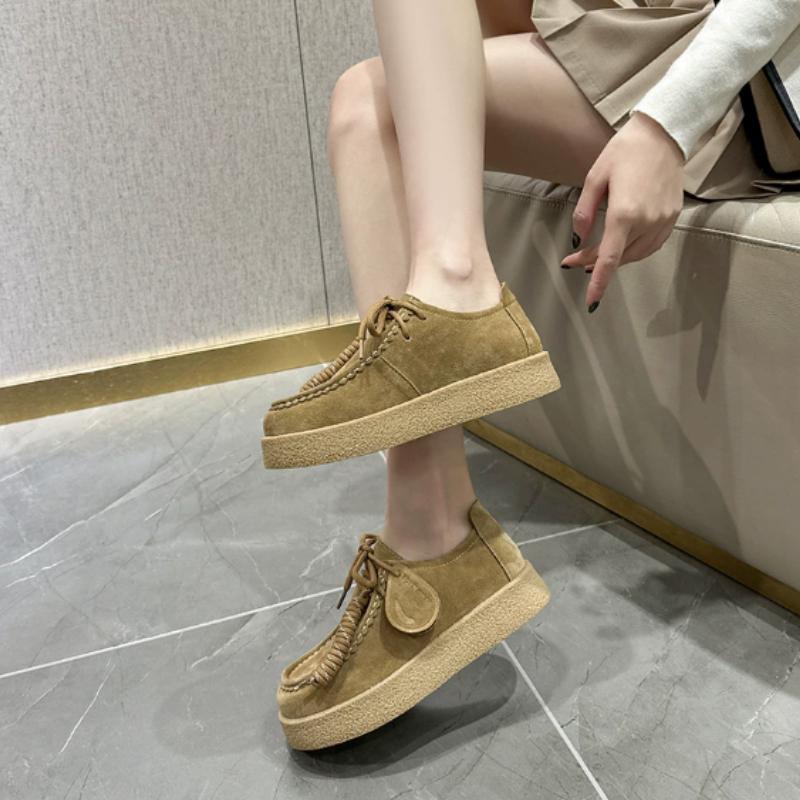 New Causal Women Loafers Fashion 2026 British Style Lace-Up Student Shoes Men Large Size Classic Comfort Couple Footwears