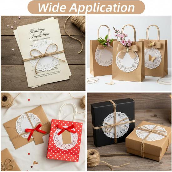 150 Pcs 4.5 Inch White Paper Doilies, Disposable Round Lace Paper Doilies, Doilie for Tables for Food Cakes Desserts Crafts and Table Decorations