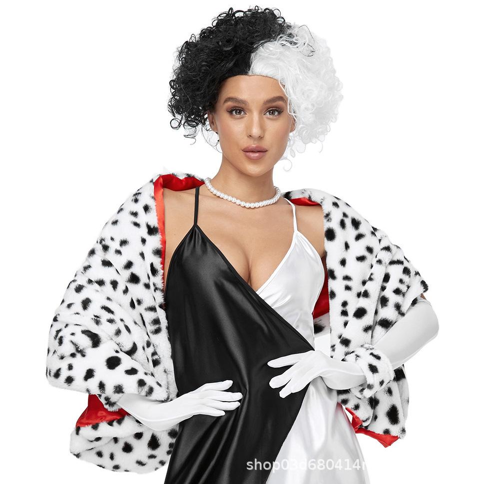 Cruella Halloween Leoparden-Schal mit Tanzhandschuhen - Trendiges Europäisches & Amerikanisches Stil-Schal
