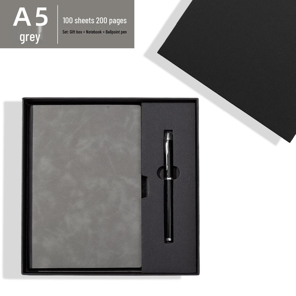 Elegant Retro Notebook & Thermos Set: Premium Gift Box for Business Meetings