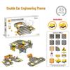 Magnetic Building Blocks & Electric Track Car City Set: Stained Glass Educational Toy for Kids
