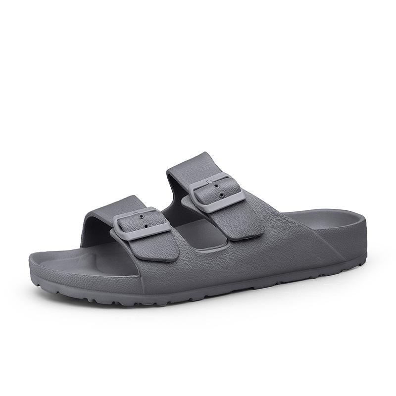 2025 New Men's Outdoor Beach Sandals Non-Slip Double Buckle Strap Comfortable Summer Slides for Casual Walking Water Activities
