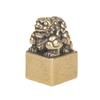 Vintage Brass Pixiu Desktop Ornament Antique Auspicious Beast Copper Engraved Leisure Seal Old Copperware Collection W
