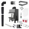 Fireplace Insert Fireplace KRATKI FLOKI M Left 10kW COMPLETE SET for BUILT-IN