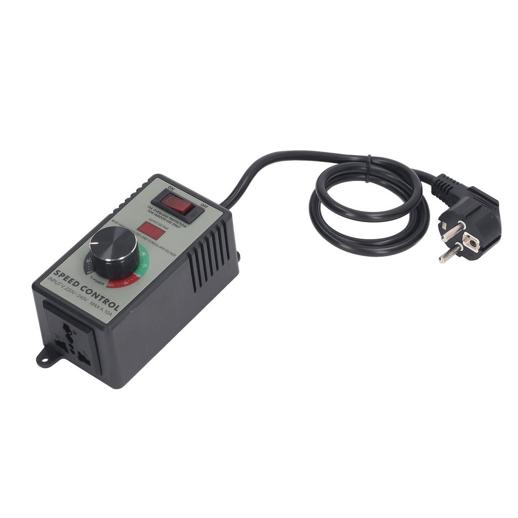 AC-motorhastighetsregulator Elektrisk fläkt Variabel hastighetsregulator med 10A-uttag EU-kontakt A