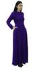 Bimba Women's Mandarin Collar Plain Jilbab Dress With Pockets Full Sleeve