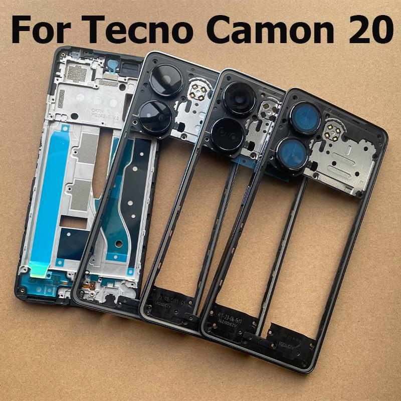 Střední rámeček pro Tecno Camon 20 Přední zadní rámeček Pouzdro Přední rámeček Obrazovky Podpora LCD