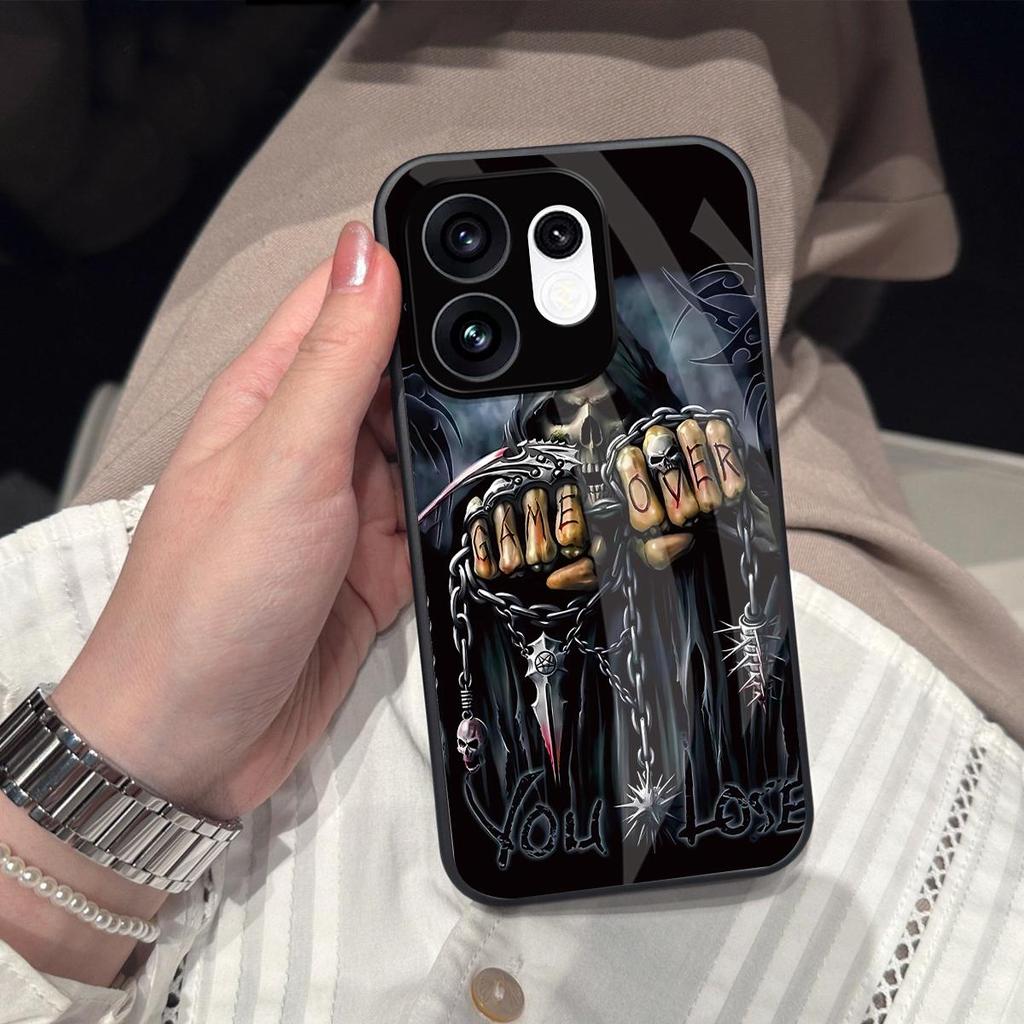 Cool Grim Reaper "Game Over" Art Phone Cover for OPPO Reno16 5G Shockproof Protective Case