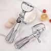.1pc Hand Crank Mixer Manual Stainless Steel Egg Whisk Multifunctional Dishwasher Safe Egg Beater Portable Egg Mixer For Baking
