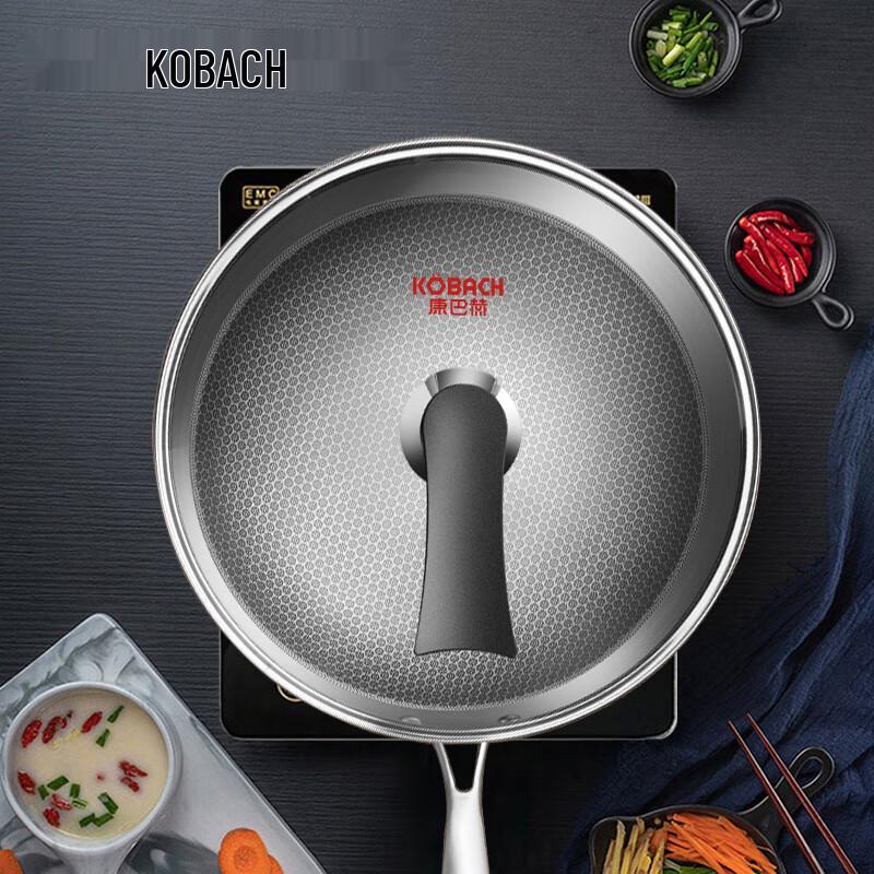 KOBACH 304 Stainless Steel 32cm Non-stick Wok