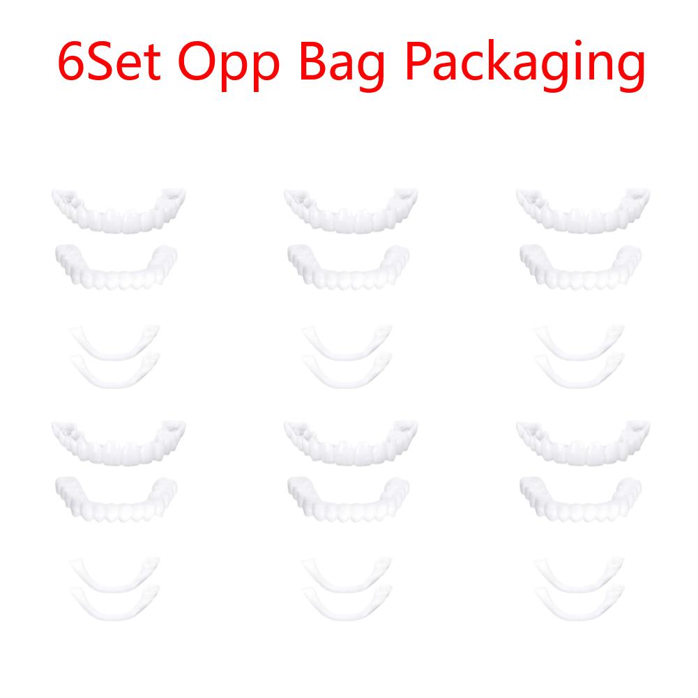 2 Pairs Comfort Upper and Lower Jaw Denture Regain Confident Smile False Teeth Braces and Whitening Substitutes