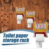 2 In 1 Toilet Paper Holder  Bathroom Free Standing Tissue Roll Storage Rack