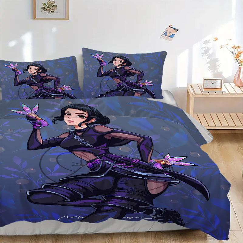 

Purple Blade Warrior Bedding Set Comforter Cover Gift for Bedroom,Includes 1 Cover and 2 Pillowcases, No InsertB656 135x200cm