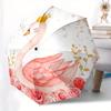 Pink Crown Swan Utomatic Folding Umbrella Compact 8Rib Design For Outdoor Daily Compact Umbrella And Festive Gift Y212
