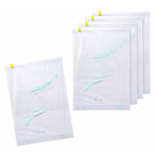 [.co.jp Exclusive] Bon Voyage Clothing Compression Bags, Large, 5-Pack, Made In Japan