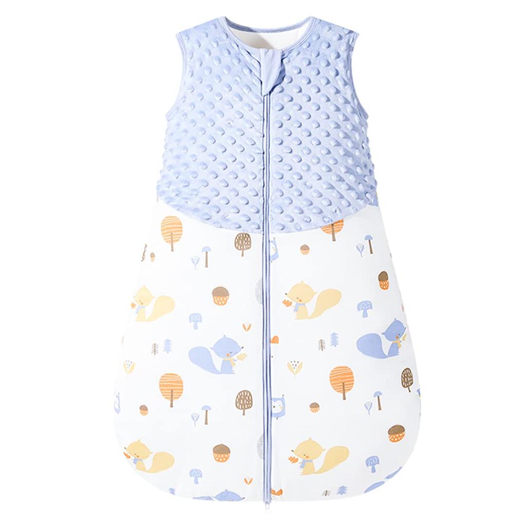 HOOMCOOM Baby Winter Prevents Colds While Blue Sleeper, Cotton, Soft, Warm, Sleeping, 1.5 Tog, 12-24 Months,