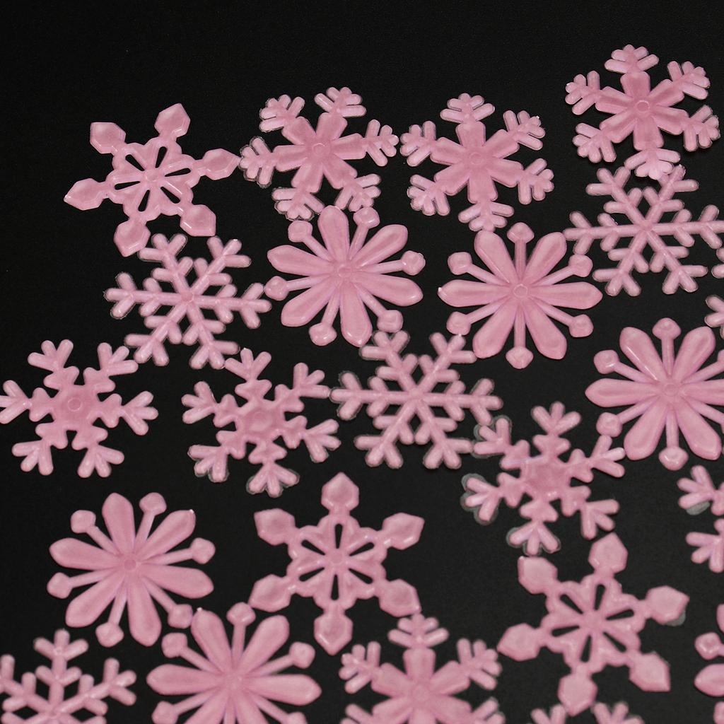 50Pcs 3D Snowflake Stickers for Walls Glow In Dark Christmas Party Home Decor Fluorescent Window Ceiling Application