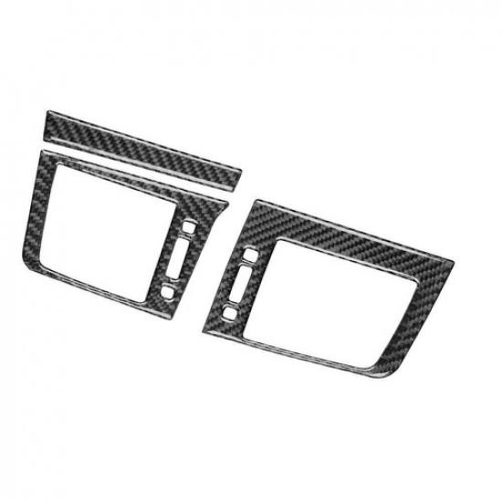 3Pcs Carbon Fiber Side Air Vent Outlet Cover Trim Fit For Lexus CT200h 2011-2017