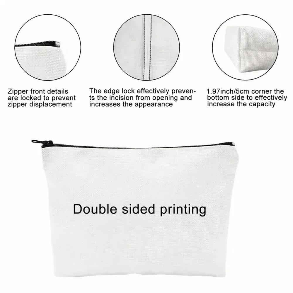 Chic Polka Dot Polyester Makeup Bag Cute Fashionable Cosmetic Pouch with Zipper, Portable Travel Organizer Gift Toiletry Bag