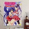Lucky Star Wall Tapestry Manga Acoustic with Starry Background Wall Hanging for Slice of Life Anime Fans Bedroom Decor