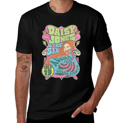 Daisy Jones and the Six Sticker T-Shirt T Shirt Man Cotton T Shirt for Man 100 Percent Cotton T-Shirt