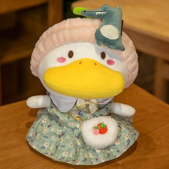 1pc 33cm Kawaii Duck With Clothes Plush Toys Multiple Styles Cute Dressing Duck Pillow Stuffed Dolls For Kids Girl Xmas Gift