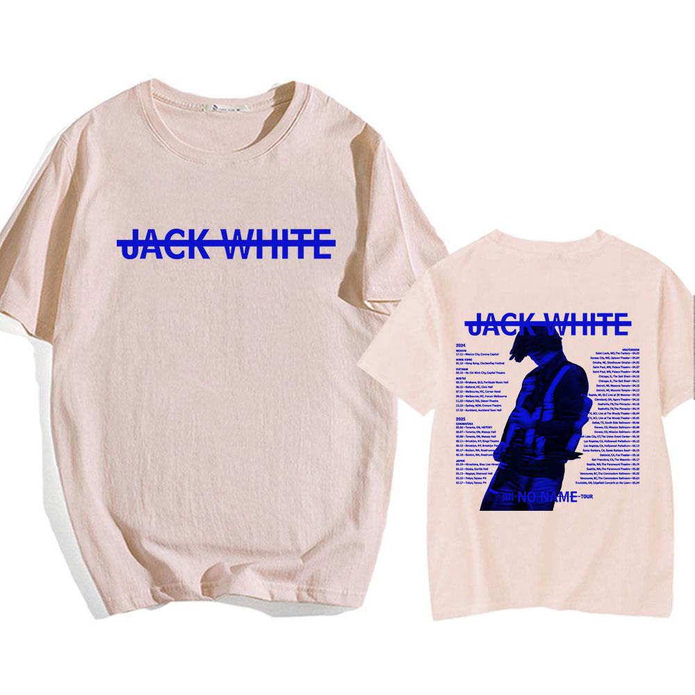 2024-2025 No Name Tour T-shirt Jack White  Singer Printing Tshirts Unisex Cotton High Quality Comfortable Tee-shirt